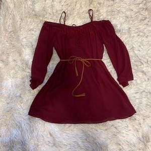 Burgundy dress